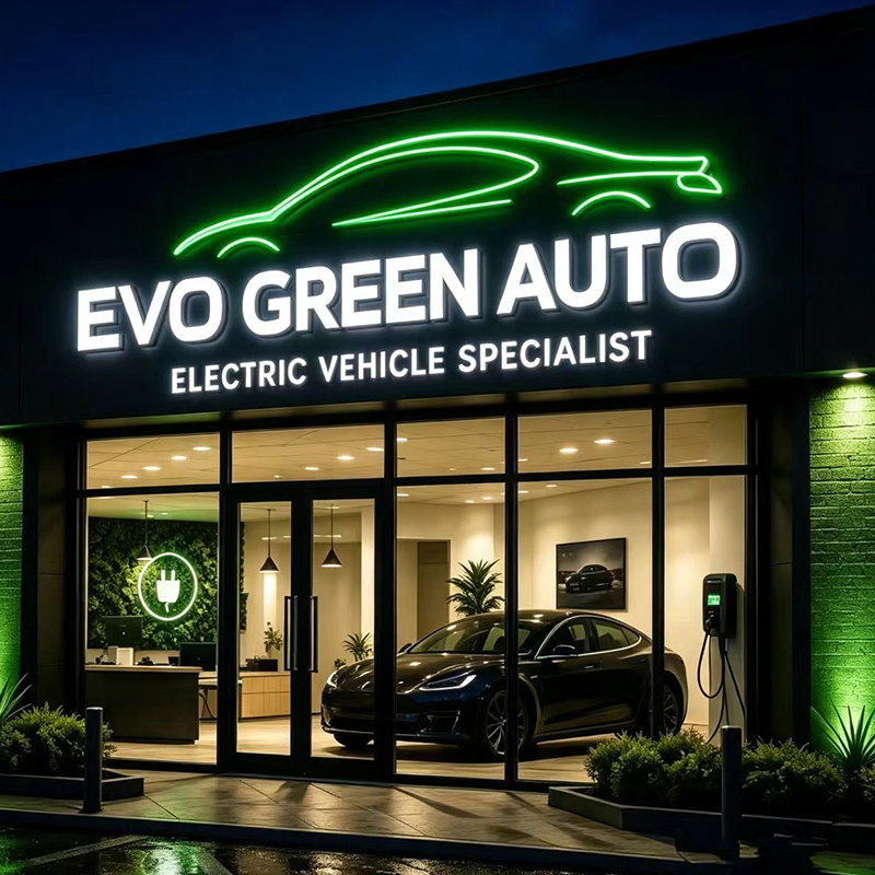 Auto Repair Shop Logo - Вывеска с подсветкой LED, наружная, водонепроницаемая,