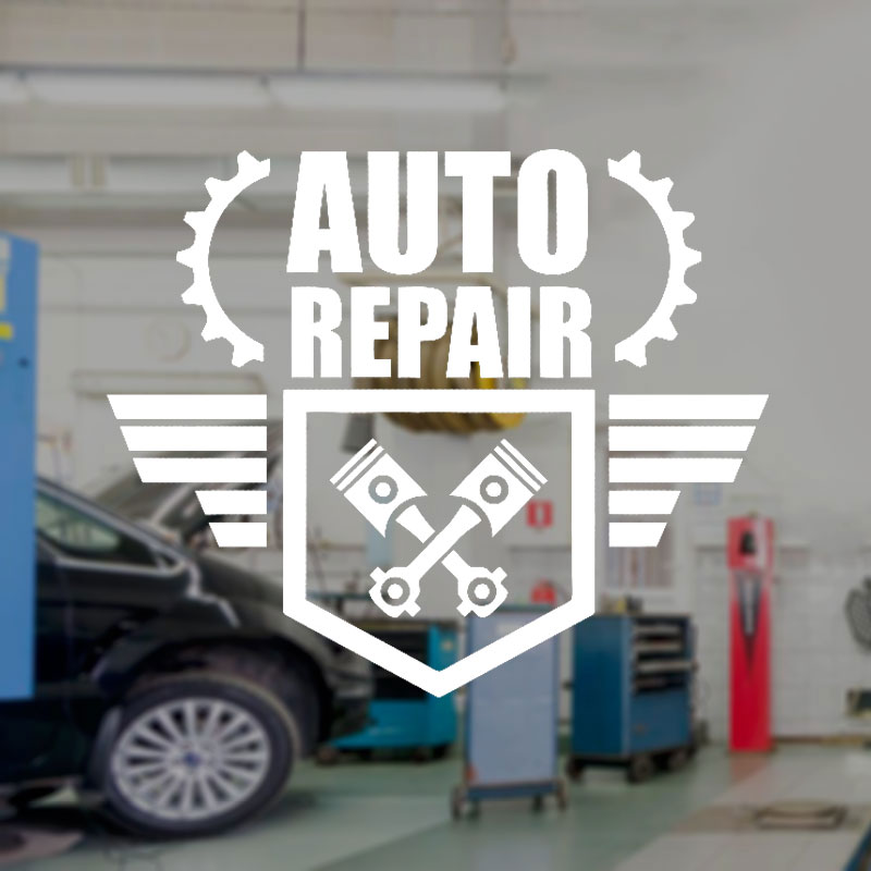 Наклейка на стену для авторемо – обзор и цена Auto Repair Shop Logo
