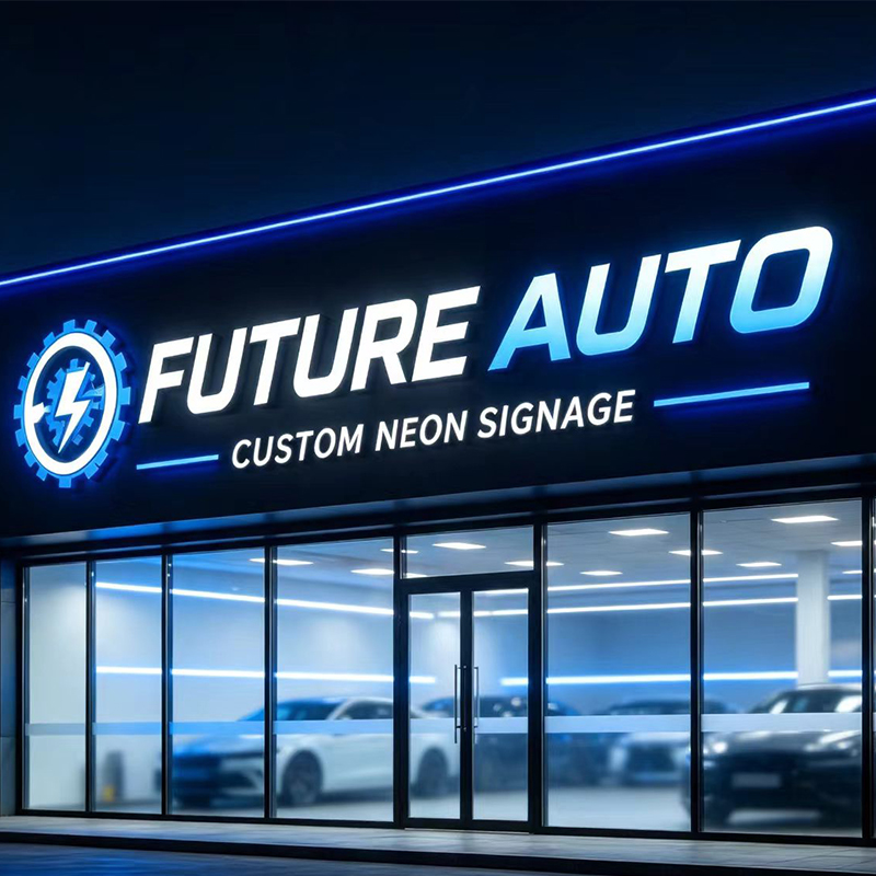 3D-вывеска с индивидуальной LE – обзор и цена Auto Repair Shop Logo